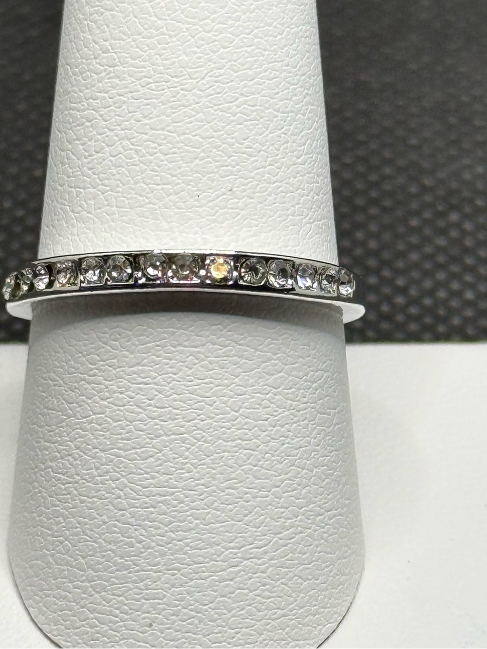 NEW Sterling Silver White Sapphire Wedding Band Size 9.25
